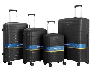 Hard Shell Suitcase with Star Pattern